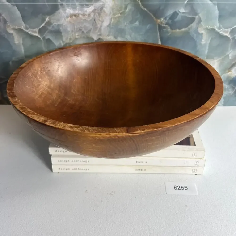 Vintage Mort N. Marton Birch Wood 13” Bowl Dough Salad Made In Canada